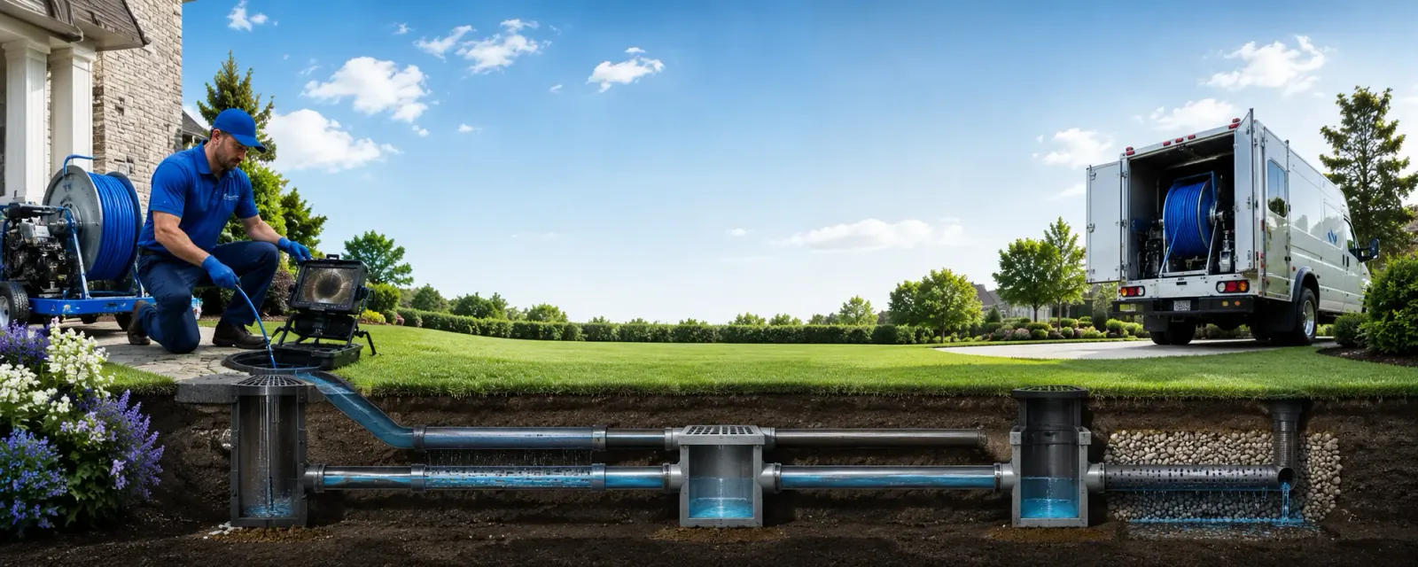 Outdoor drain cleaning information for Hedrick, IA